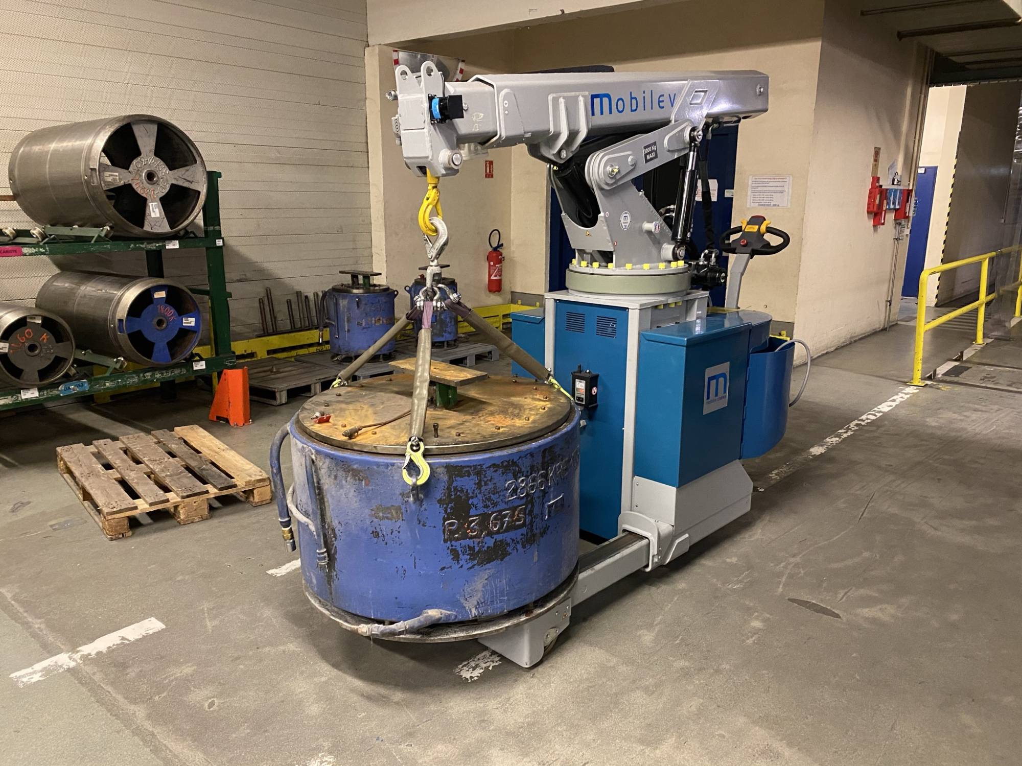 Kran für die Handhabung von Muscheln